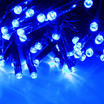 【業務用 高耐久】屋外用LEDイルミネーション ストレート 10m 100球  防水 防雨型　青色（ブルー）