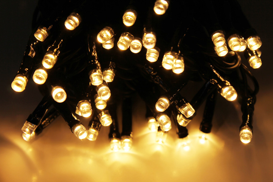 業務用 高耐久】屋外用LEDイルミネーション ストレート 10m 100球 防水 防雨型 電球色（ゴールド） 7セット以上で送料無料 | LED照明の通販  LED-Style.jp