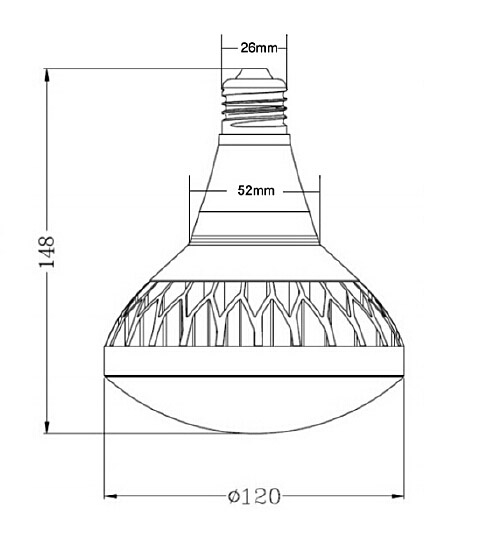 LED屋外用電球（200W型18W） TK-PAR38-18W-DC 【DC12V専用】濃い電球色