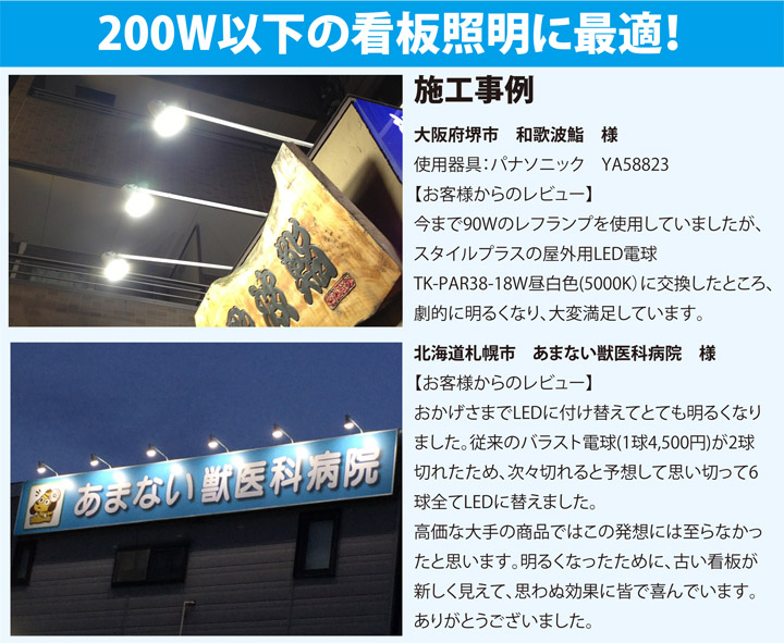 LED屋外用電球（200W型20W） TK-PAR38-18W | LED照明の通販 LED-Style.jp