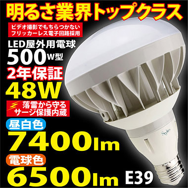 LED屋外用電球（500W型48W） TK-PAR56-48W